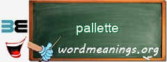 WordMeaning blackboard for pallette